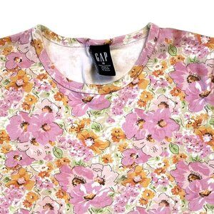 vintage Gap t-shirt tee floral bright spring summer tropical Hawaii 100% cotton